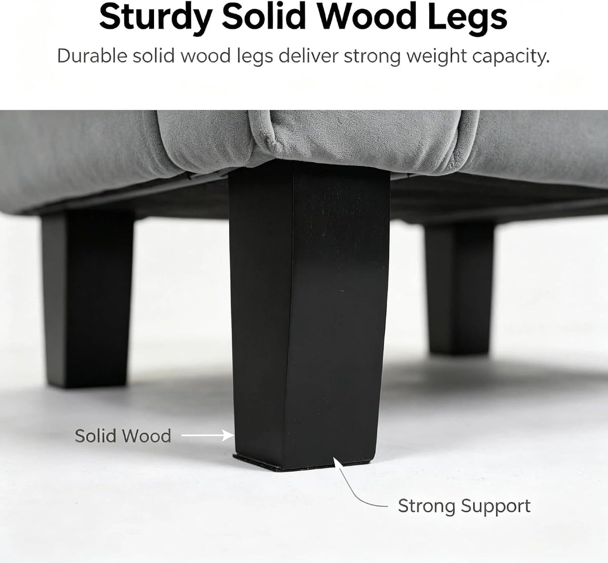 Grey Velvet 51‑Inch Storage Bench with Rolled Arms