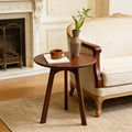 Walnut Round 3‑Leg Small Accent Side Table