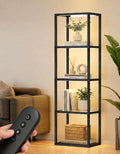 Black Glass Display Shelf with Remote LED
