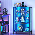 Black 3‑Tier Display Cabinet with RGB Light