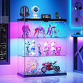 3‑Tier Glass Display Cabinet, RGB LED & Charging Station
