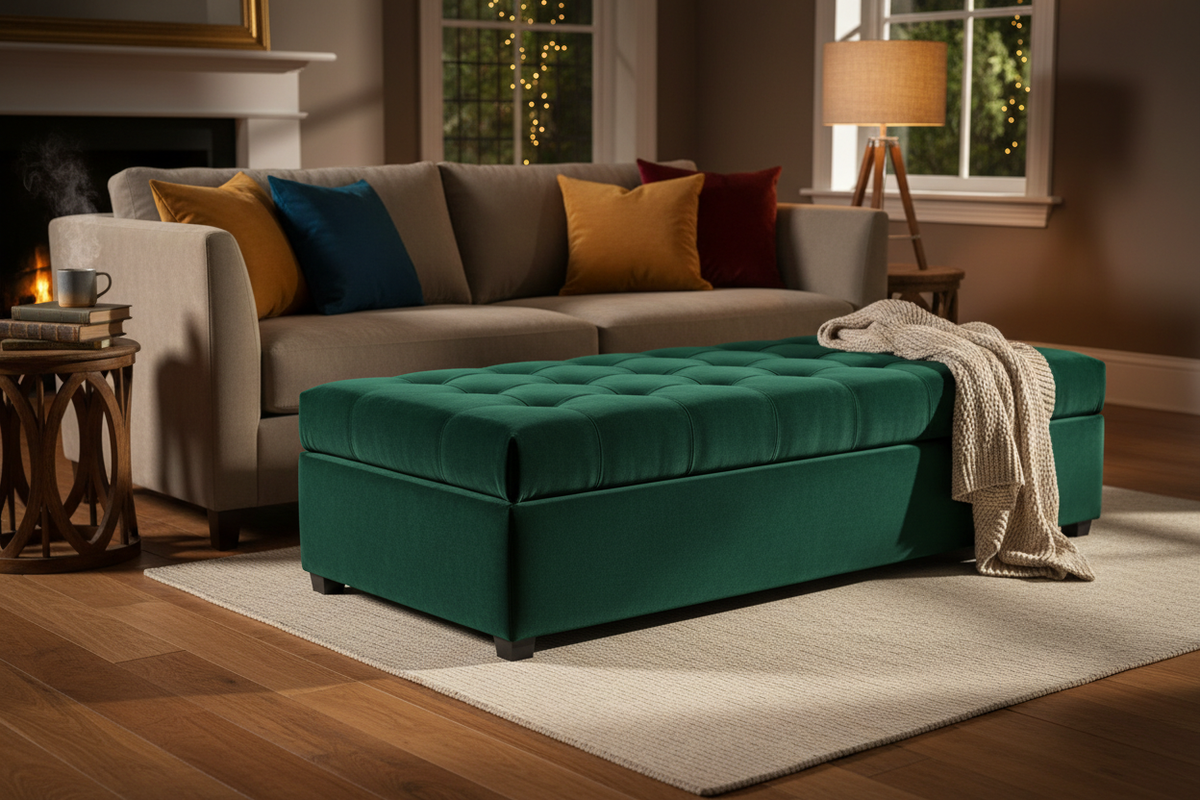 Soft-Velvet End Bench