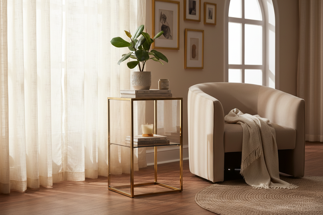 Tinted Glass Accent Stand